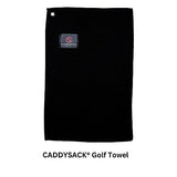 CADDYSACK Golf Ball Holder Set with 2 Golf Balls, Weighted Ball Marker, Golf Towel & Carabiner Clip – Fun Golf Gift, Perfect for Tournaments, Bachelor Parties & Other Special Occasions