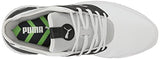 PUMA Golf Men's Ignite Elevate Golf Shoe, Puma White-Puma Black-Metallic Silver, 11