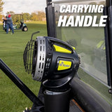 Mr. Heater F242010 MH4GC 4000 BTU Golf Cart Heater, Wind-Resistant With ODS And Tip-Over Safety Switch & Cup Holder Adapter - Silver and Black