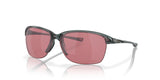 Oakley Women's Oo9191 Unstoppable Rectangular Sunglasses, Crystal Black/Prizm Dark Golf, 65 mm
