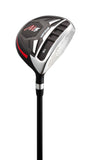 Left Handed M5 Golf Club Set for Tall Men, Black/Red
