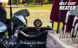 Mr. Heater F242010 MH4GC 4000 BTU Golf Cart Heater, Wind-Resistant With ODS And Tip-Over Safety Switch & Cup Holder Adapter - Silver and Black