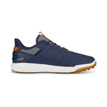 PUMA Golf Men's Ignite Elevate Golf Shoe, Puma Navy-Puma Silver, 7.5