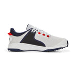 PUMA Golf Men's Fusion Grip Golf Shoe, Puma White-Puma Silver-Puma Navy, 11.5