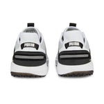 PUMA Golf Men's Ignite Elevate Golf Shoe, Puma White-Puma Black-Metallic Silver, 11