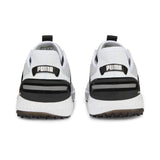 PUMA Golf Men's Ignite Elevate Golf Shoe, Puma White-Puma Black-Metallic Silver, 11