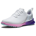 FootJoy Women's FJ Fuel Sport Previous Season Style Golf Shoe, White/Pink/Purple, 7.5