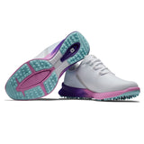 FootJoy Women's FJ Fuel Sport Previous Season Style Golf Shoe, White/Pink/Purple, 7.5