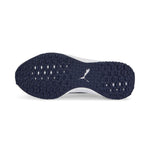 PUMA Golf Men's Fusion Grip Golf Shoe, Puma White-Puma Silver-Puma Navy, 11.5