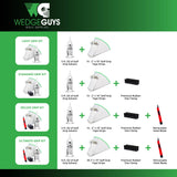 Wedge Guys Golf Grip Kits for Regripping Golf Clubs - Professional Quality - Options Include Hook Blade, 15 or 30 Tape Strips, 5 or 8 oz Solvent, Grip Tape Remover, Bench Vise & Rubber Clamp