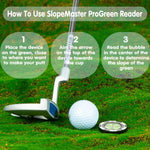 SlopeMaster ProGreen Reader - Golf Ball Marker with High Precision Green Reading Aid Golf Accessories for Men Women(Black)
