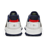 PUMA Golf Men's Fusion Grip Golf Shoe, Puma White-Puma Silver-Puma Navy, 11.5