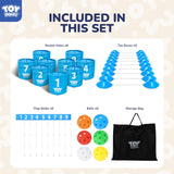 TOY Life Golf Bucket Game Golf Practice Game, Golf Chipping Game for Adults Family Kids Outdoor Indoor Backyard Golf Game PAR 3 Golf Game Golf Gifts for Adults Beach Games for Adults