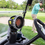 Mr. Heater F242010 MH4GC 4000 BTU Golf Cart Heater, Wind-Resistant With ODS And Tip-Over Safety Switch & Cup Holder Adapter - Silver and Black