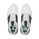 PUMA Golf Men's Ignite Elevate Golf Shoe, Puma White-Puma Black-Metallic Silver, 11