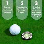 SlopeMaster ProGreen Reader - Golf Ball Marker with High Precision Green Reading Aid Golf Accessories for Men Women(Black)