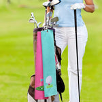 Vansolinne Golf Gifts for Women Golf Towels for Golf Bags with Clips Accessories Microfiber Waffle Pattern Pink Blue for Golf Fan Funny Birthday Retirement Gifts, Set of 2