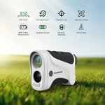 PEAKPULSE Golf Rangefinder 650 Yards Range Finder Golfing Laser Distance Measurement 6X Magnification 0.5 Yard Accuracy Flag Pole Locking Vibration Fast Focus System Tournament Legal