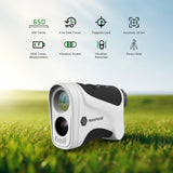PEAKPULSE Golf Rangefinder 650 Yards Range Finder Golfing Laser Distance Measurement 6X Magnification 0.5 Yard Accuracy Flag Pole Locking Vibration Fast Focus System Tournament Legal