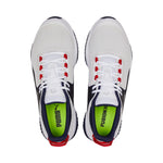 PUMA Golf Men's Fusion Grip Golf Shoe, Puma White-Puma Silver-Puma Navy, 11.5
