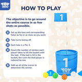 TOY Life Golf Bucket Game Golf Practice Game, Golf Chipping Game for Adults Family Kids Outdoor Indoor Backyard Golf Game PAR 3 Golf Game Golf Gifts for Adults Beach Games for Adults