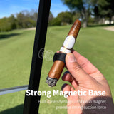 ROWFEN Cigar Holder - Cigar Holder for Golf Cart - Cigar Stand Made with Premium Silicone and Magnetic Design Simple and Stylish, Cigar Accessories Engineered for The Professional Golfer (Black)