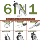 Jiskan Golf Gifts for Men and Women, Golf Accessories Set with Hi-End Case, Golf Balls, Rangefinder, Golf Tees, Brush, Multifunctional Divot Knife, Scorer, Golf Ball Clamp