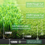 RELIANCER 5x4FT Golf Hitting Mat