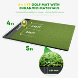 Integrated 5x4ft Golf Mat with Ball Tray, Thickening Golf Mats