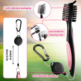 Liliful 12 Pcs Golf Accessories Kit, Include Golf Tees Towel Ball Bag with Hook Cleaner Brush Divot Tool with Magnetic Ball Marker for Women Man Gifts(Pink)