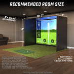 GoSports 10 x 8 ft Golf Simulator Enclosure Net - Complete Set with Frame and HD Impact Screen Kit