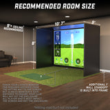 GoSports 10 x 8 ft Golf Simulator Enclosure Net - Complete Set with Frame and HD Impact Screen Kit