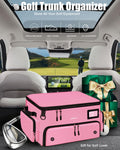LOINTET Golf Trunk Organizer, Waterproof Car Golf Locker with Separate Ventilated Compartment for 2 Pair Shoes, Golf Storage for Balls, Tees, Cap, Clothes, Gloves, Accessories, Gifts for Men, Women