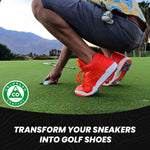 Golfkicks DIY Golf Shoe Cleats Kit – Transform Your Sneakers into Golf Shoes – Fun Gift – Cleats Compatible with Flat Rubber Sole Shoes – Includes 20 Golf Spikes for Any Shoe and Mounting Tools