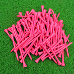 MYKUJA Pink Bamboo 3-1/4 inch Golf Tees (100-Pack) for Women & Girls - Classic Fit, Short Sleeve