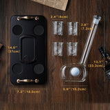 CRAFTGEN Golf Whiskey Decanter Set with 4 Golf Ball Shot Glasses, Unique Golf Accessories Gifts for Men, 750ml Glass Golf Themed Liquor Dispenser for Bourbon, Scotch, Vodka, Tequila