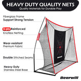 Bearwill Golf Net, 10x7ft Heavy Duty Golf Practice Nets