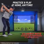 GoSports 10 x 8 ft Golf Simulator Enclosure Net - Complete Set with Frame and HD Impact Screen Kit