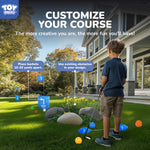 TOY Life Golf Bucket Game Golf Practice Game, Golf Chipping Game for Adults Family Kids Outdoor Indoor Backyard Golf Game PAR 3 Golf Game Golf Gifts for Adults Beach Games for Adults