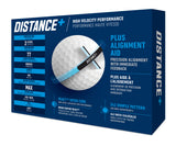 TaylorMade Golf 2021 TAYLORMADE DISTANCE+ DOZEN GOLF BALLS, WHITE