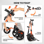 BODIOO Golf Cart Golf Push Cart Golf Bag Cart with 3 Wheel Quick Folding Scorecard Holder Cup Holder Foot Brake 360
