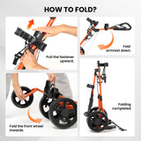 BODIOO Golf Cart Golf Push Cart Golf Bag Cart with 3 Wheel Quick Folding Scorecard Holder Cup Holder Foot Brake 360