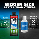 FORTIVO Golf Club Polish - Golf Club Head and Groove Cleaner, Rust Remover for Metal, Zinc, Aluminum, Steel, Easy to Use Club Cleaner, Instant Rust, Scuff and Stain Remover - 8oz
