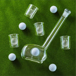 CRAFTGEN Golf Whiskey Decanter Set with 4 Golf Ball Shot Glasses, Unique Golf Accessories Gifts for Men, 750ml Glass Golf Themed Liquor Dispenser for Bourbon, Scotch, Vodka, Tequila
