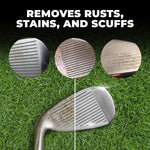 FORTIVO Golf Club Polish - Golf Club Head and Groove Cleaner, Rust Remover for Metal, Zinc, Aluminum, Steel, Easy to Use Club Cleaner, Instant Rust, Scuff and Stain Remover - 8oz