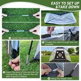 Golf Net, Golf Practice Net with Golf Mat, Golf Hitting Aid Nets 10x7FT for Backyard Driving Chipping Training Swing with Target/Mat/Balls/Tee Outdoor& Indoor–Golf Gifts for Men/Dad/Him | Golf Lovers