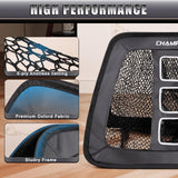 CHAMPKEY Double Sided Golf Chipping Net Come with Tri-Turf Hitting Mat and 12 Foam Golf Balls - 5 Ply-Knotless Netting Golf Targets System Ideal for Short and Long Distance Training (Standard Version)