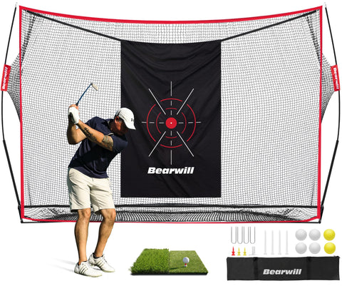 Bearwill Golf Net, 10x7ft Heavy Duty Golf Practice Nets