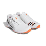 adidas Men's ZG23 Boa Golf Shoes, Ftwr White/Core Black/Semi Solar Red, 7.5 Wide