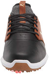 Puma Men's Ignite Pwradapt Caged Crafted Golf Shoe, Puma Black-Leather Brown-Puma Team Gold, 14